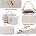 thumbnail image 2 of Set 4 Bolsos De lujo Impermeables Diferentes Tamaños Para Mujer, Blanco, 2 of 3