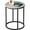 Grey, variant on Round End Table - Modern Side Table for Living Room or Bedroom - Black