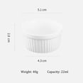 thumbnail image 2 of Ceramic Ramekins for Soufflé, Crème Brûlée & Pudding, Classic Round Oven Safe Baking Dishes for Desserts, 2 of 6