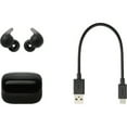 thumbnail image 2 of Sony WFL910/B LinkBuds Open Truly Wireless Earbud Headphones with Mic, Black Bundle with LinkBuds Wireless Speaker Light Gray, Deco Essentials 6FT Type-C Charge & Sync USB Cable and Drawstring Bag, 2 of 12