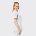 thumbnail image 3 of SPECTRUM UNIFORMS Scrub Tops Medical Unisex V-Neck Yoga Soft Fabric Medical Professionals Hospital and Lab Workwear Nurse Top White, 3 of 5