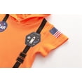 thumbnail image 6 of RTKFRFLM Boys Astronaut Space Suit Romper Short Sleeve Hooded Jumpsuit Festival Orange 2-3 Years, 6 of 6