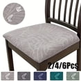 thumbnail image 2 of AIGIA Waterproof Seat Covers for Dining Room Chairs Stretch Chair Covers Washable Kitchen Chair Seat Cushion Slipcovers(2/4/6 Pack), 2 of 6