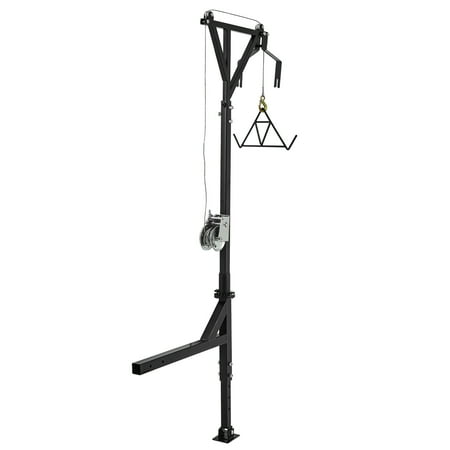 SKYSHALO Vehicle Attachment Game Lifting Device Supports up to 600 lbs Deer Lifting Mechanism with Winch and Gambrel Kit Compatible with 2 Hitch Receiver Constructed from Carbon Steel