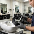 thumbnail image 4 of WEUVEB Repuesto Negro Mecanismo Inclinable Para Shampoo Con Base Cerámica Fácil De Instalar, 4 of 6