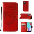thumbnail image 2 of Dteck Samsung A52 Case, Butterfly Patterned Wallet Case, Magnetic Hand Strap Credit Card Holder Slots Synthetic Leather Kickstand Protective Cover For Samsung Galaxy A52, Red, 2 of 11