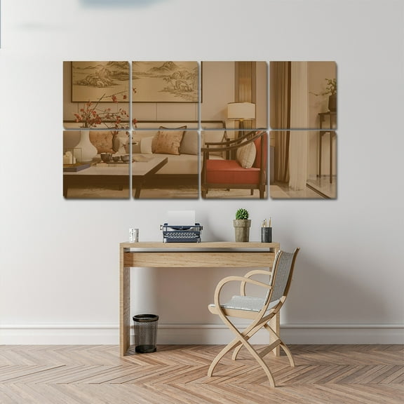 Zhuge 15-Piece 6in Square Acrylic Mirror Stickers, Self-Adhesive Gold Wall Decor Sheets , Removable Wall Decals for Bathroom, Living Room & Bedroom (Khaki)