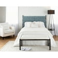 thumbnail image 4 of LumiSource Black Metal, Blue Fabric Braided Matisse Headboard, 4 of 5