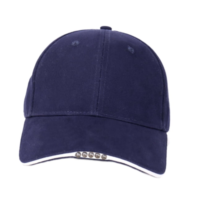 Gorra de béisbol con luz frontal tipo linterna para hombre, papá, esposo, deporte unisex Azul