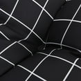 thumbnail image 3 of vidaXL Garden Bench Cushion Black Check Pattern 120x50x7 cm Fabric, 3 of 4