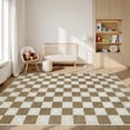 thumbnail image 3 of Washable Checke Rug x Low Pile Area Rug for Living Room Bedroom Nursery Modern Neutral Farmhouse Checkerboard Carpet Pet Kid Friendly, 3 of 9