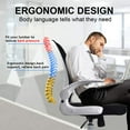 thumbnail image 6 of Foldable Office Chair - Home Office Desk Chairs with Wheels and Flip-Up Arms - Foldable Backrest Mesh Computer Chair Adjustable Swivel Rolling Home Executive (White), 6 of 7