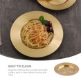 thumbnail image 4 of Shisuyan Assiette de Cuisine en Acier Inoxydable Dorée 1 Ensemble 7.07 X 7.07 X 0.67 Po, 4 of 8