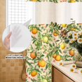 thumbnail image 3 of No Hook Shower Curtain, Yellow Lemons Shower Curtains for Bathroom with See Through Top Window, Summer Botanical Watercolor Orange Waterproof & Washable Bath Curtain Narrow 54"x78", 3 of 9