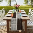 thumbnail image 4 of Table Runners 72 Inches Long Dress Scarves, Black Striped Farmhouse Kitchen/Dining Table Runner, Coffee Tablerunners, Farmhouse Stripes Modern Abstract Art 18x72 Inch, 4 of 9