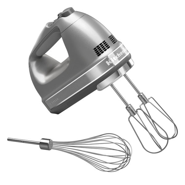 KitchenAid KHM7210CU Contour Silver 7 Speed Hand Mixer with Stainless