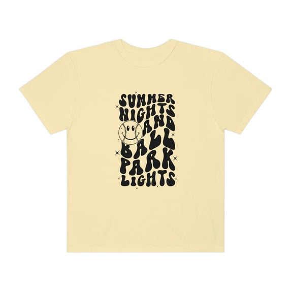 Summer Nights and Ball Park Lights, Baseball Mom Shirt, Baseball Shirt, Mom Ball Shirt, Baseball Shirt