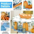 thumbnail image 3 of Fall Tablecloth 70"x70" Round, Orange Blue White Pumpkin Fall Harvest Tablecloths Decor,Water Resistant Autumn Thanksgiving Table Cover for Home Dinner Party Picnic, 3 of 6