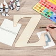 thumbnail image 4 of Unpolished Wooden Ornament DIY Minimalist Decorative 26 Letters Alphabets Block Home Decor, 4 of 10