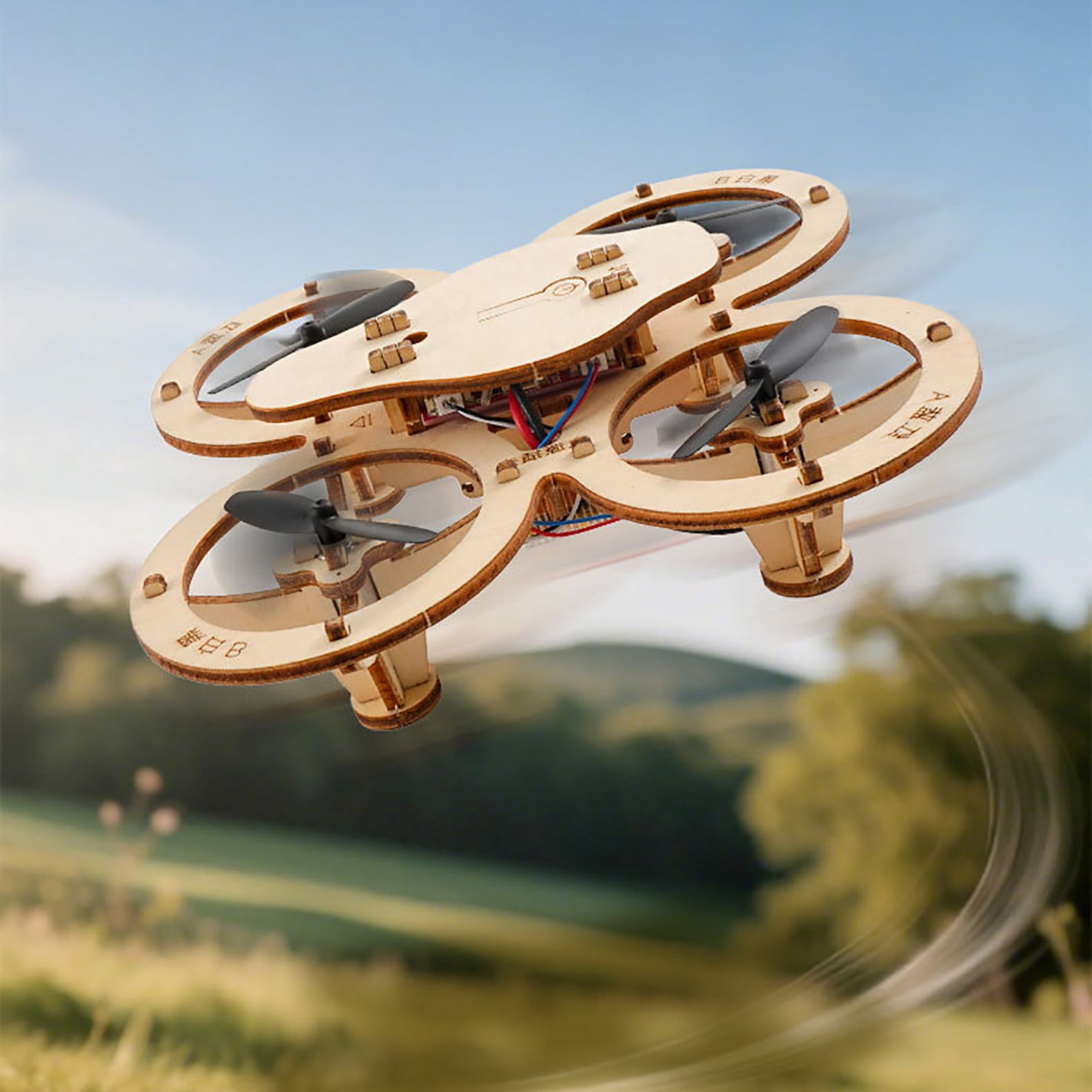Diy Mini Wooden RC Quadcopter Building Kits for Kids or Beginner,School Educational Science Kits Remote Control for Boys and Girls and Teens(Ages 5-7, 5-9, 8-12, 10+)