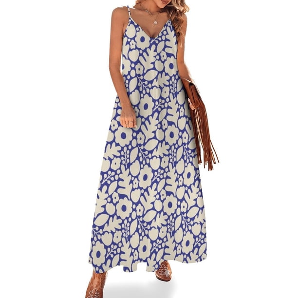 Savonlinna - Vestido azul sin mangas vestido mujer verano vestido de verano mujer vestidos de verano mujer Vestido mujer