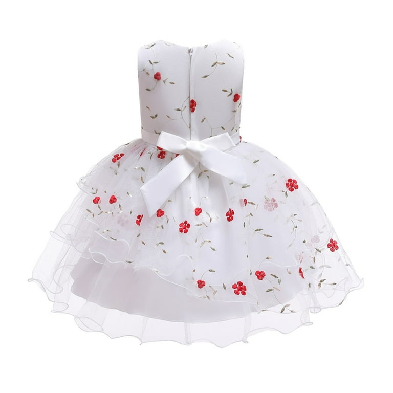 BJUTIR Girls Dresses 2-10Y Kid Children Girl Sleeveless Floral Embroidered  Tulle Ball Gown Princess Prom Dress Outfits Clothes - Walmart.com