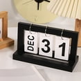 thumbnail image 3 of Vintage Wooden Flip Desk Calendar, Large Display, Simple And Durable, For Office And Home Decor, 3 of 8