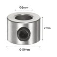 thumbnail image 2 of 10 Packs Set Screw Collars 5mm Bore Stainless Steel Shaft Collars, 10mm OD, 7mm Width, Gear Stopper Wheel Collar, 2 of 5