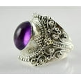 thumbnail image 2 of Navya Craft Amethyst Oval 925 Sterling Silver Handmade Women Statement Ring Purple Gemstone Ring Size 8.0, 2 of 4