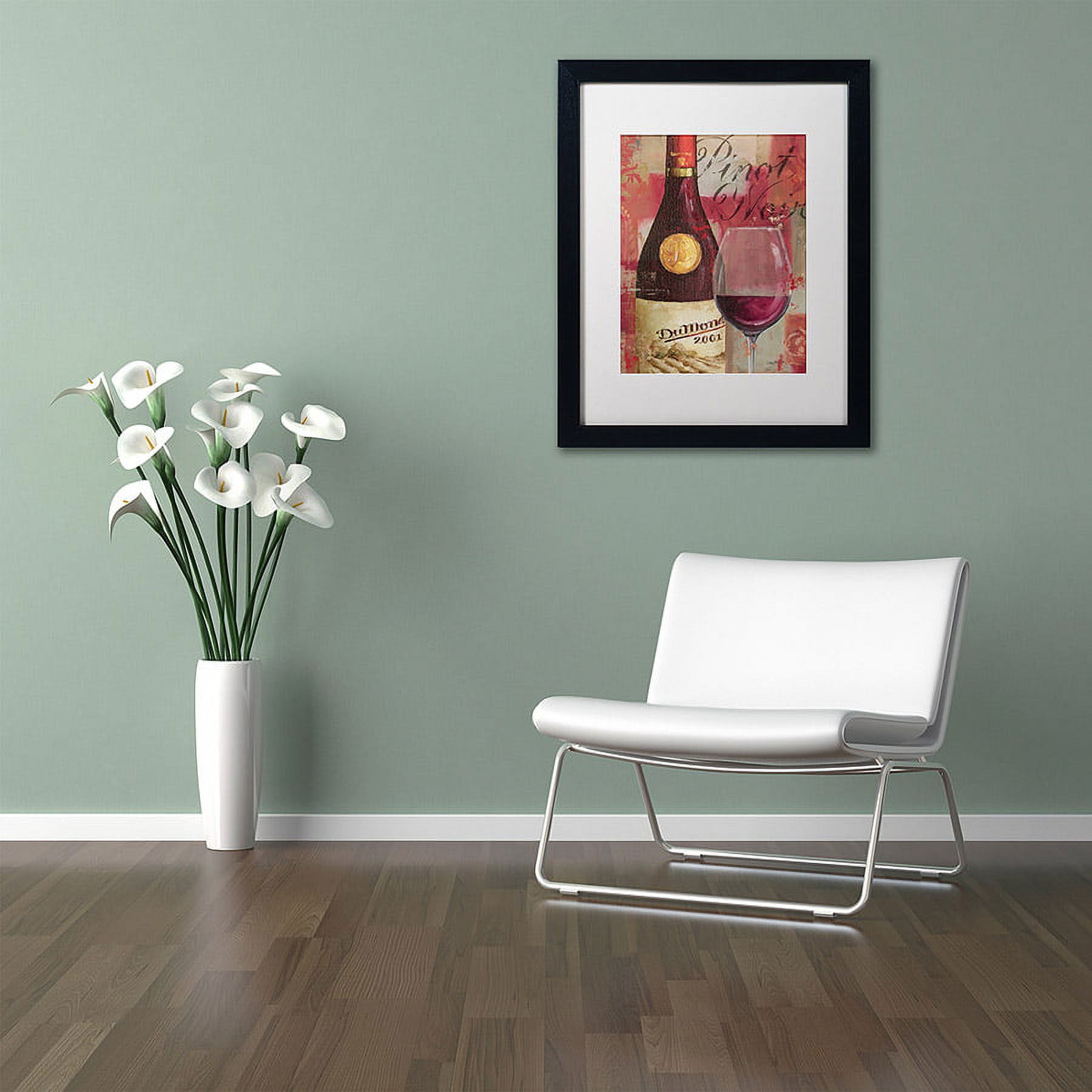 Trademark Fine Art "Vin Abstract I" Canvas Art by Lisa Audit, White Matte, Black Frame
