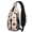 Thanksgiving Turkey Cranberry Pie Maple, variant on Thanksgiving Pumpkin Mushroom Line Art Sling Backpack, Casual Day Sling Pack with Earphone Port, Multi Pocket Design Gift Ideas for Travel Shopping