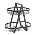 thumbnail image 4 of Cesta de Frutero Gloria Soporte de Cesta de Frutas Desmontable de 2 Niveles Negro, 4 of 9