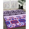 thumbnail image 3 of Ahgly Company Machine Washable Indoor Rectangle Transitional Purple Jam Purple Area Rugs, 7' x 9', 3 of 7