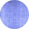 thumbnail image 1 of Ahgly Company Machine Washable Indoor Round Persian Blue Traditional Area Rugs, 7' Round, 1 of 4