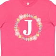thumbnail image 4 of Inktastic Monogram Letter J Floral Rose Wreath Youth T-Shirt, 4 of 5