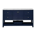 thumbnail image 6 of Lakeshore 60" Single Bathroom Vanity with Royal Blue Cabinet and Engineered Carrara Top, 6 of 6