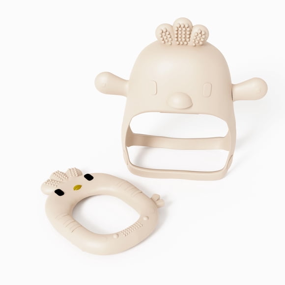 Juguetes para la dentición + chupones de silicona para bebé de 0 a 6 meses Muqee Peeko