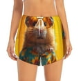 thumbnail image 2 of KLL Hawaiian Style Guinea Pig Pattern Shorts Women,Athletic Shorts High Waisted Running Shorts Pocket Sporty Short Gym Elastic Workout Shorts-Large, 2 of 7