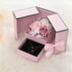 thumbnail image 5 of Fiudx Caja de Regalo de San Valentín, Rosa Doble Abierta para Guardar Joyas, Rosa Eterna, Elegante Caja de Lápiz Labial con Lazo, Idea de Regalo Romántica, Organizador de Joyas de Moda (1 Juego), 5 of 7