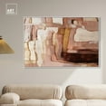 thumbnail image 3 of Proper Boho Abstract Warm Color Canvas Wall Art by Art Remedy, White Floater Frame, 54"x36", 3 of 7