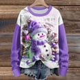 thumbnail image 1 of Amzcrzy Chandail en Molleton pour Femmes Chandail Décontracté de Noël Imprimé Col Rond Manches Longues chandail Tricoté Rayé Haut de Noël Chandail en Molleton Manches Longues pour Femmes chandail Chandail en Molleton m, 1 of 4
