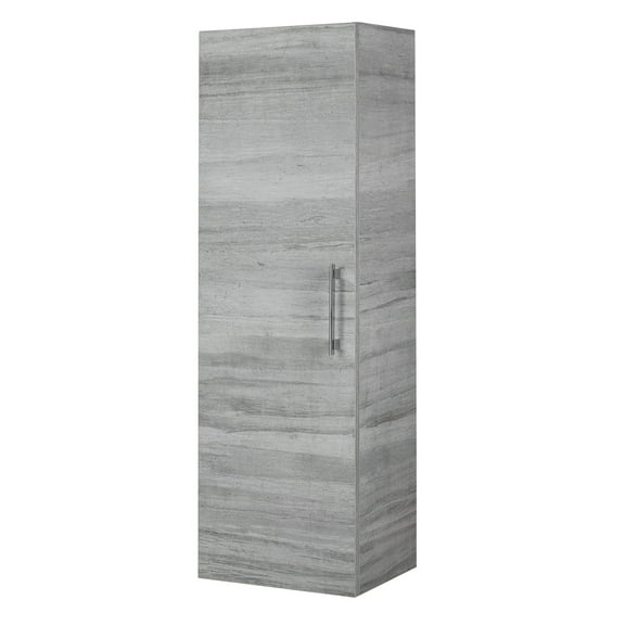 Cutler Kitchen and Bath Kato Modern Wood/Metal Linen Tower in Light Gray