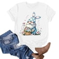 thumbnail image 4 of VBTAPA Novelty Graphic Tees for Women Happy Easter Bunny Print T-Shirt Cute Leopard Rabbit Tee Tops Lightning Sales Green XXL, 4 of 5