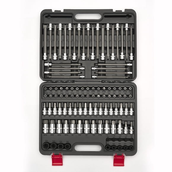 Juego de dados KOOPOOL de 107 piezas Torx y Allen de acero S2