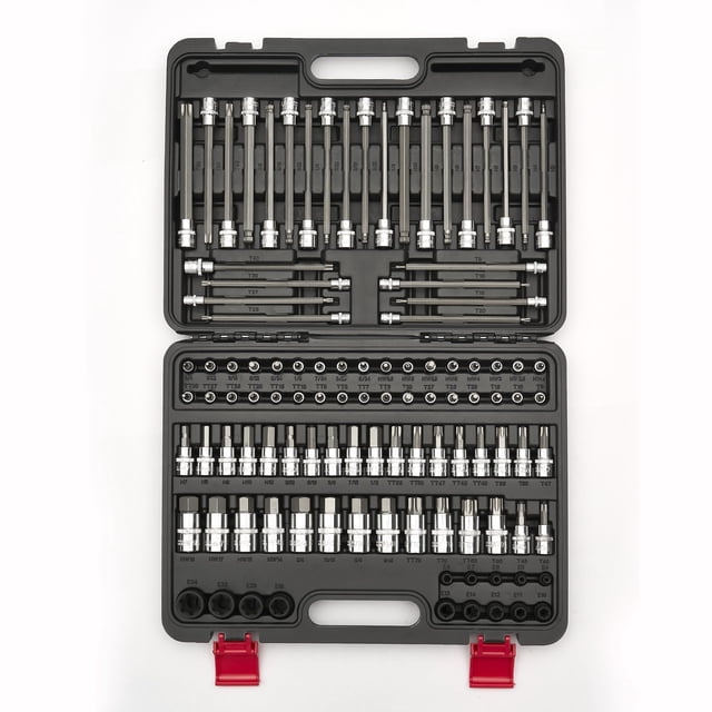 Juego de dados KOOPOOL de 107 piezas Torx y Allen de acero S2