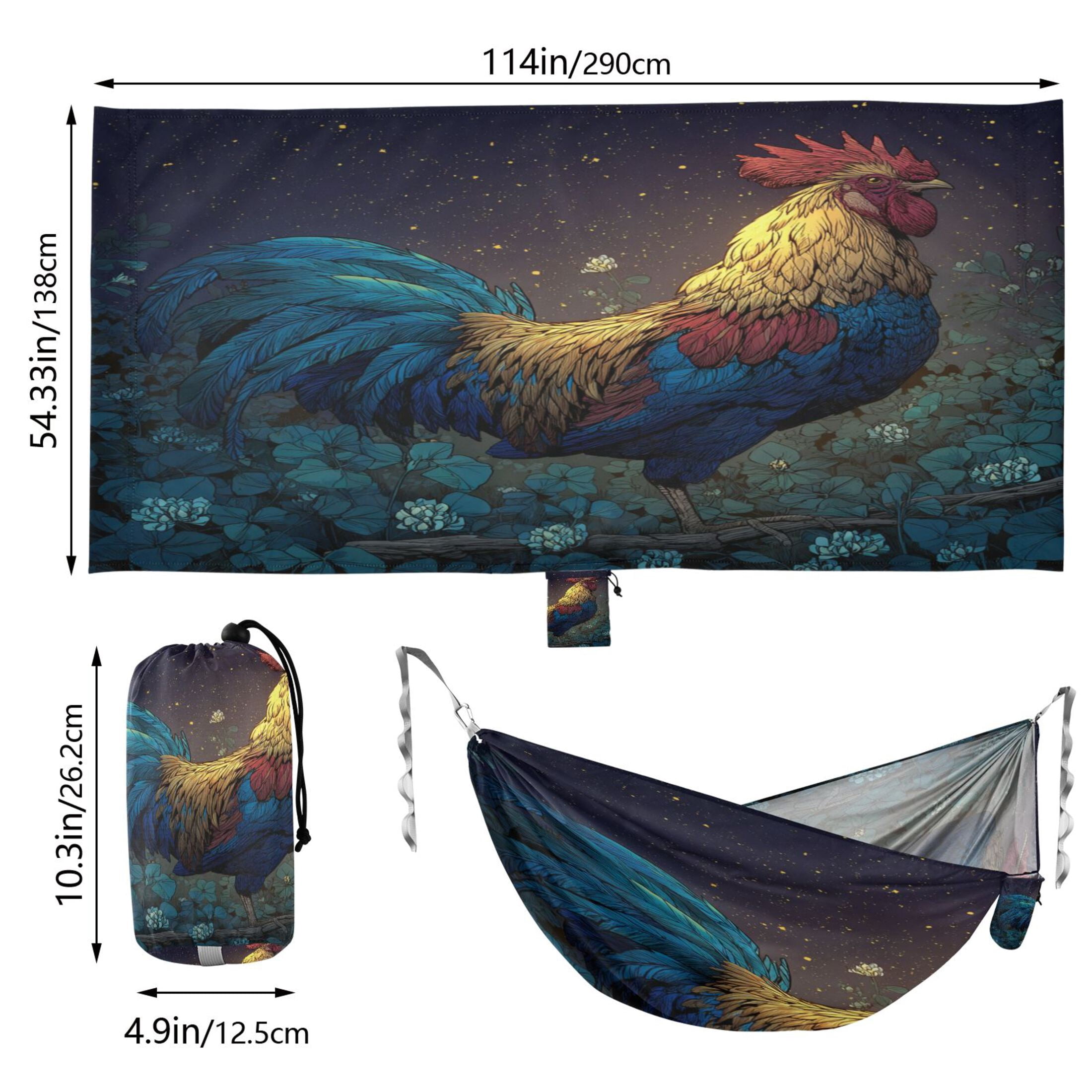 Hammock Camping Hammock Nylon Portable Hammock Travel Camping Hammock Beautiful Golden Rooster