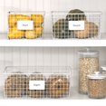 thumbnail image 3 of mDesign Large Steel Kitchen Organizer Basket with Label Slot, 4 Pack - White, 3 of 9