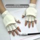thumbnail image 4 of Mujeres Mittens Practical Convertible Mittane-cálculo al aire libre Accesorio de ropa de ropa a mano simple para invierno con blanco 1 par Inevent AP009014-02, 4 of 6