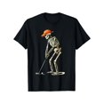 thumbnail image 1 of Camiseta de Halloween con esqueleto de golfista, jugador de golf, divertida camiseta para papá y hombre., 1 of 6