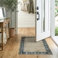 thumbnail image 2 of ODIKA 2'x3' Washable Accent Rug Pet Friendly, Bedside Mat Vintage Boho Retro Trellis Motif Distressed Frame for Bedroom, Nursery, RV, 2 of 7